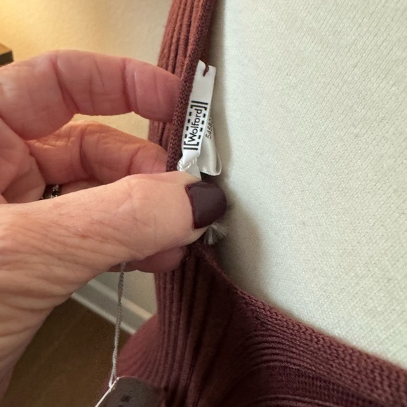 Wolford Elegant Burgundy Knit Midi Dress SZ XS NWT - Picture 11 of 12